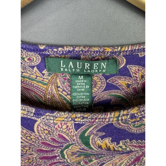 Vintage Y2K Lauren Ralph Lauren Womens Long Sleeve Art Paisley Pattern Art Rare - Picture 6 of 8